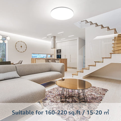 Lepro daylight white 5000K ceiling fixture brightening kitchens and hallways.