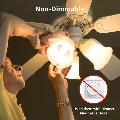 E12 base compatibility fits chandeliers, fans, and wall lights