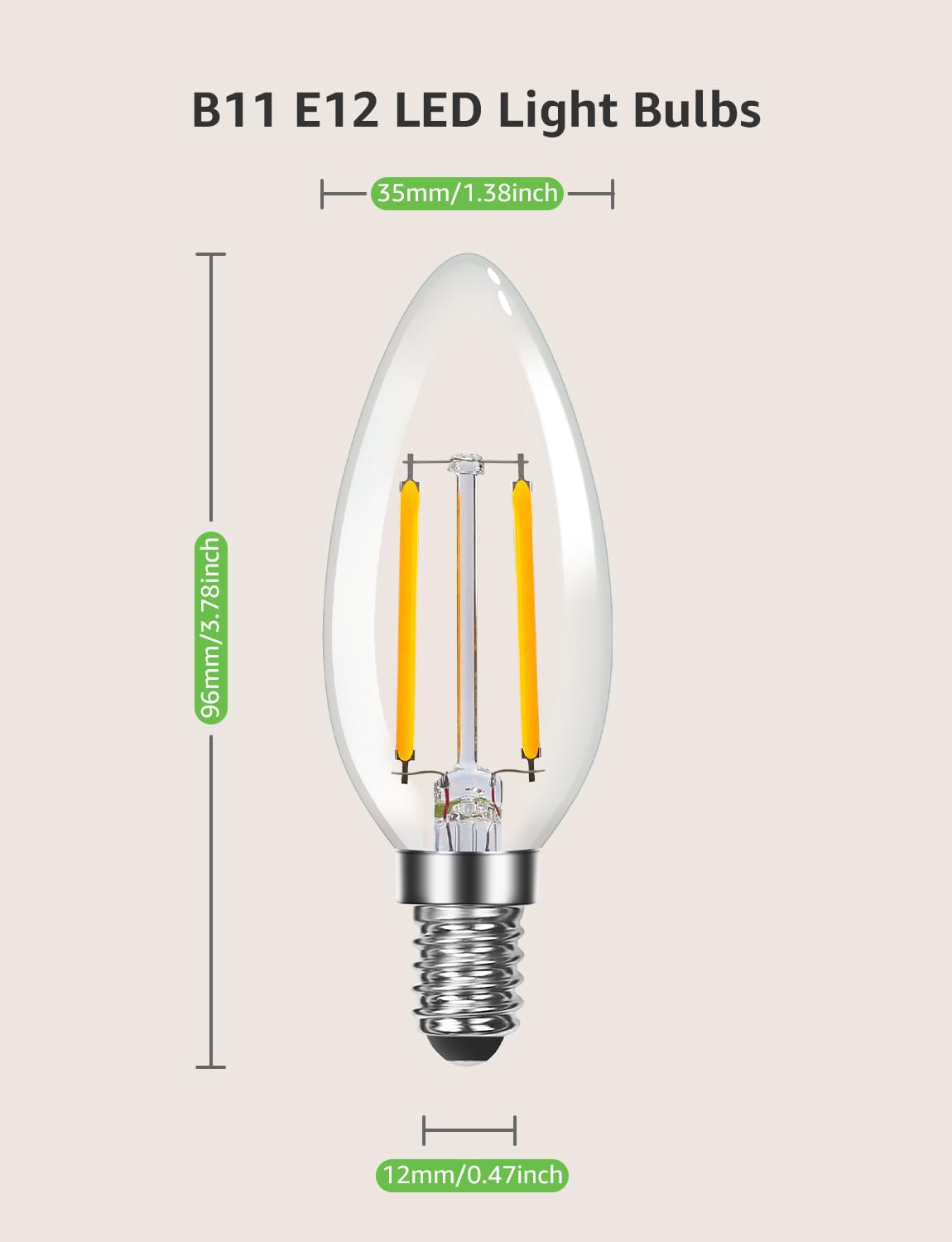 Lepro E12 base installs easily in chandeliers and fans.
