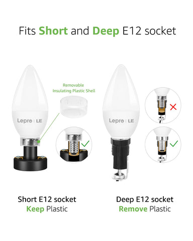 Energy saving 5.5W with 470 lumens from Lepro candle bulb