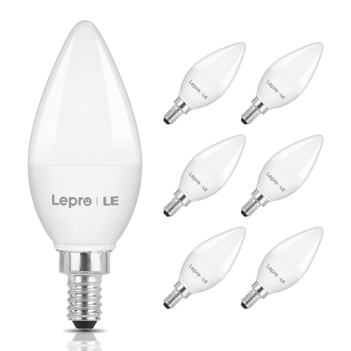Lepro E12 LED candle bulb warm white 2700K ideal for chandeliers