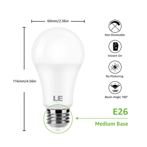 Lepro LED bulbs highlighting 86% energy savings vs incandescent bulbs.