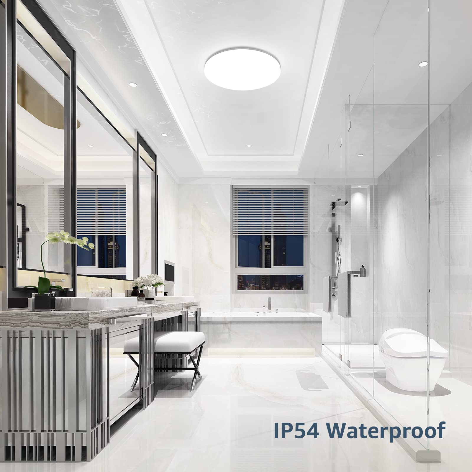 Lepro IP54 waterproof ceiling light ideal for bathrooms and damp areas.