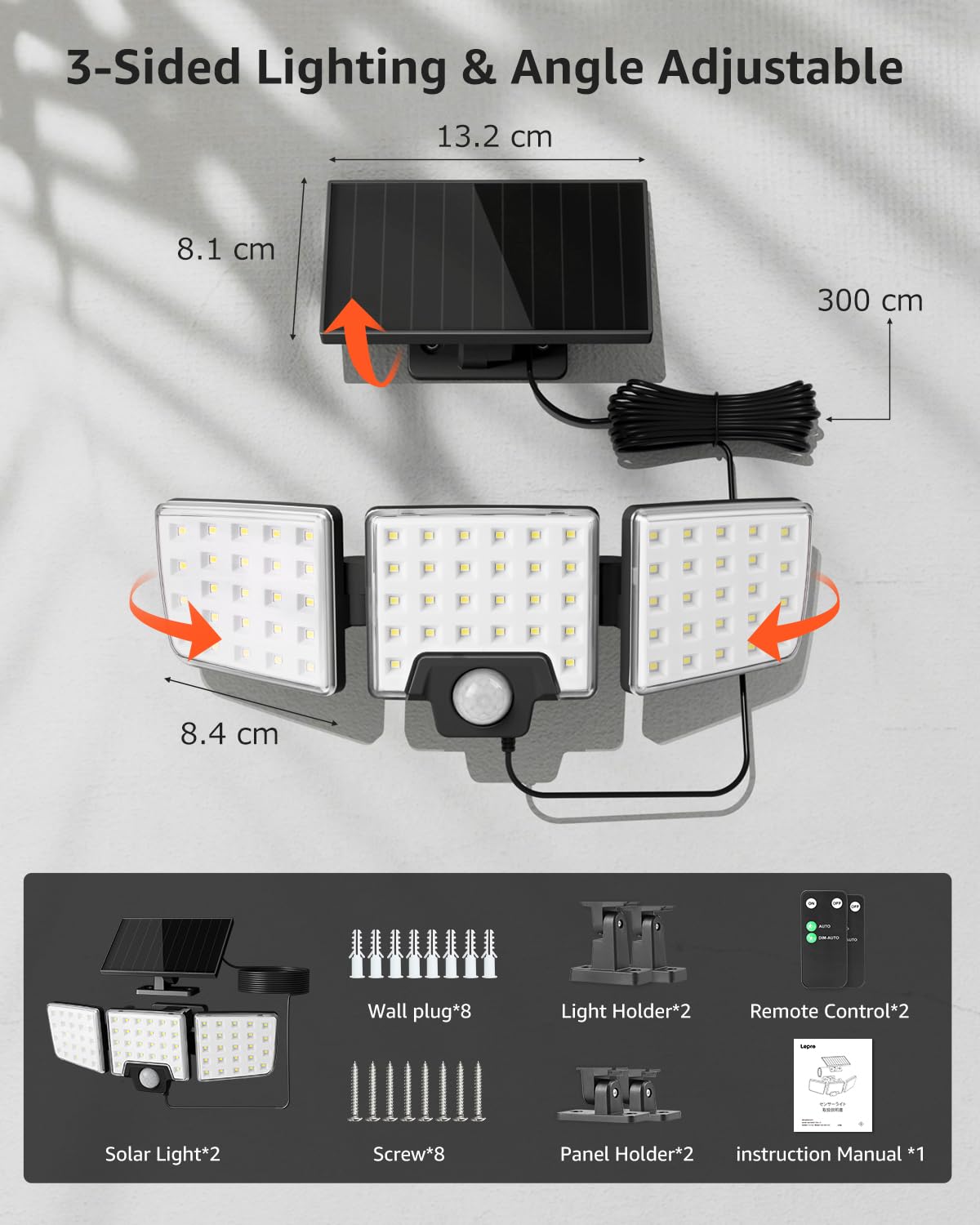 Lepro IP65 waterproof construction withstands rain, snow, and heat for year-round outdoor lighting