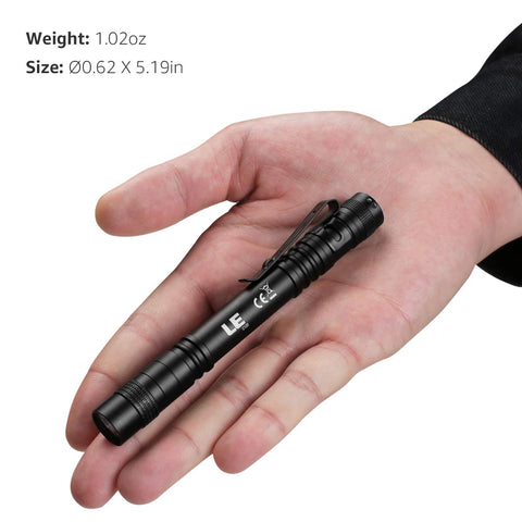 Lepro LE LED Pen Flashlight with clip keeps hands free during repairs.