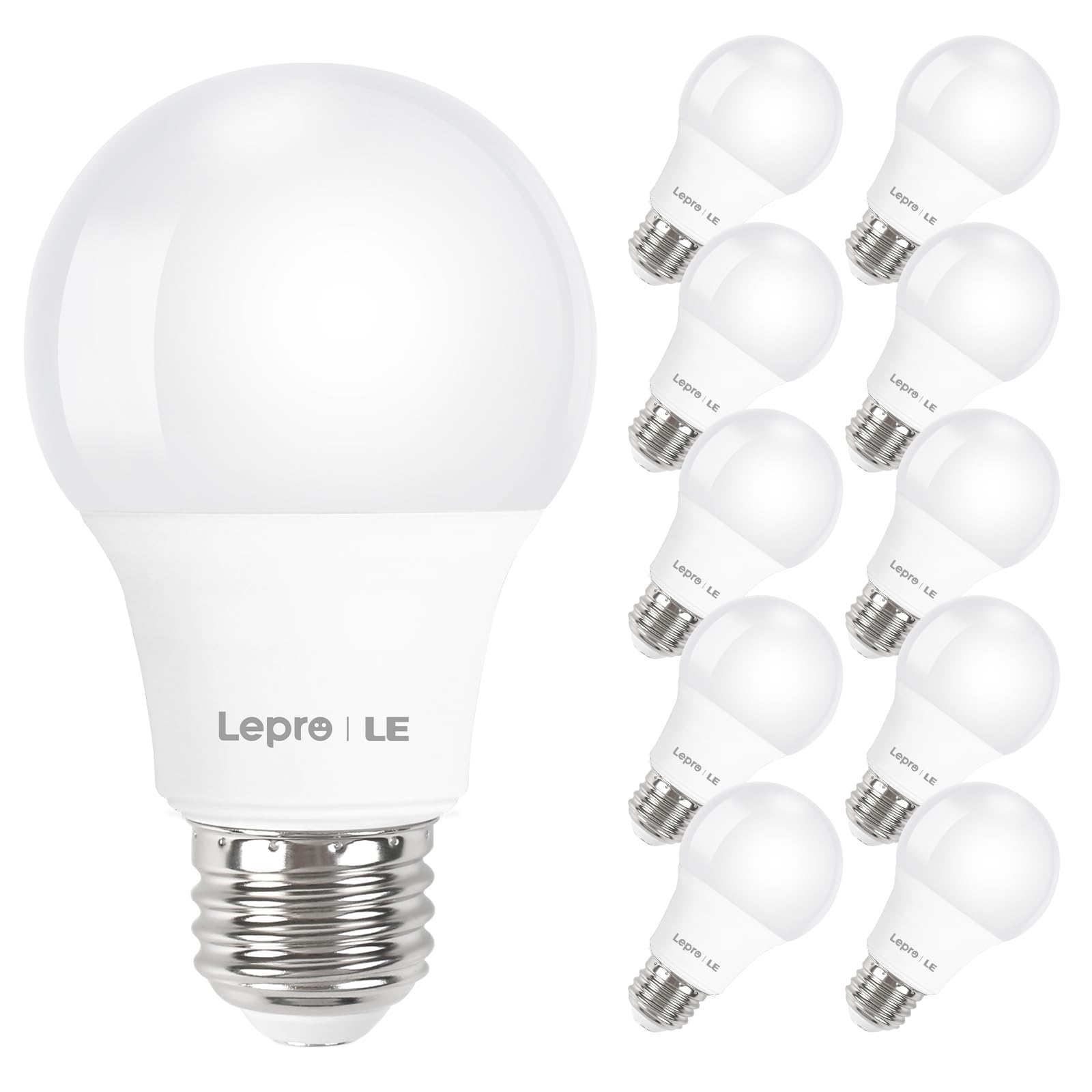 Lepro LED bulbs deliver 800 lumens from 9W for bright, energy-efficient lighting.