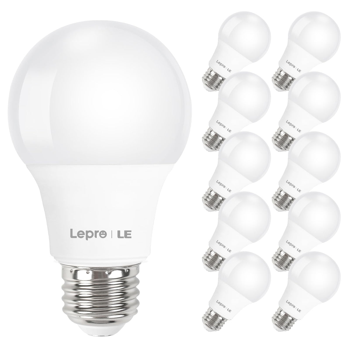 Lepro LED bulbs deliver 800 lumens from 9W for bright, energy-efficient lighting.
