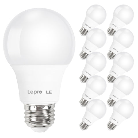 Lepro LED bulbs deliver 800 lumens from 9W for bright, energy-efficient lighting.