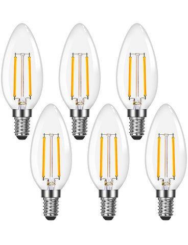 Lepro LED chandelier bulbs with 60W-equivalent glow for chandeliers.