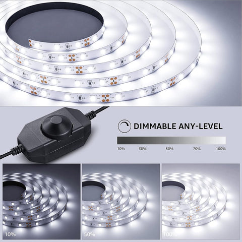 Lepro LED strip 6000K daylight white for vivid task lighting
