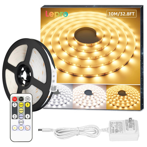 Lepro LED strip light provides tunable white ambience across a long length.