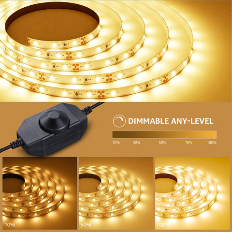 Under-cabinet Lepro LED strip light providing even task lighting.