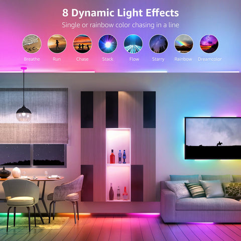 Long 50-foot length covers large walls, TV backs, and party spaces.