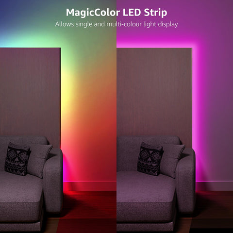 Lepro LED strip with music sync reacts to beats for lively gatherings.
