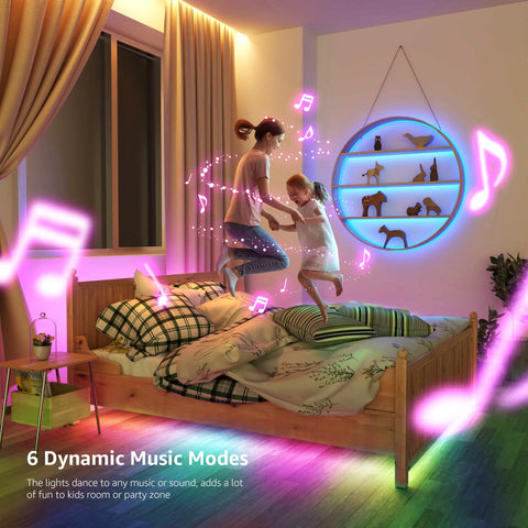 Remote control enables quick color mode changes and brightness adjustments.