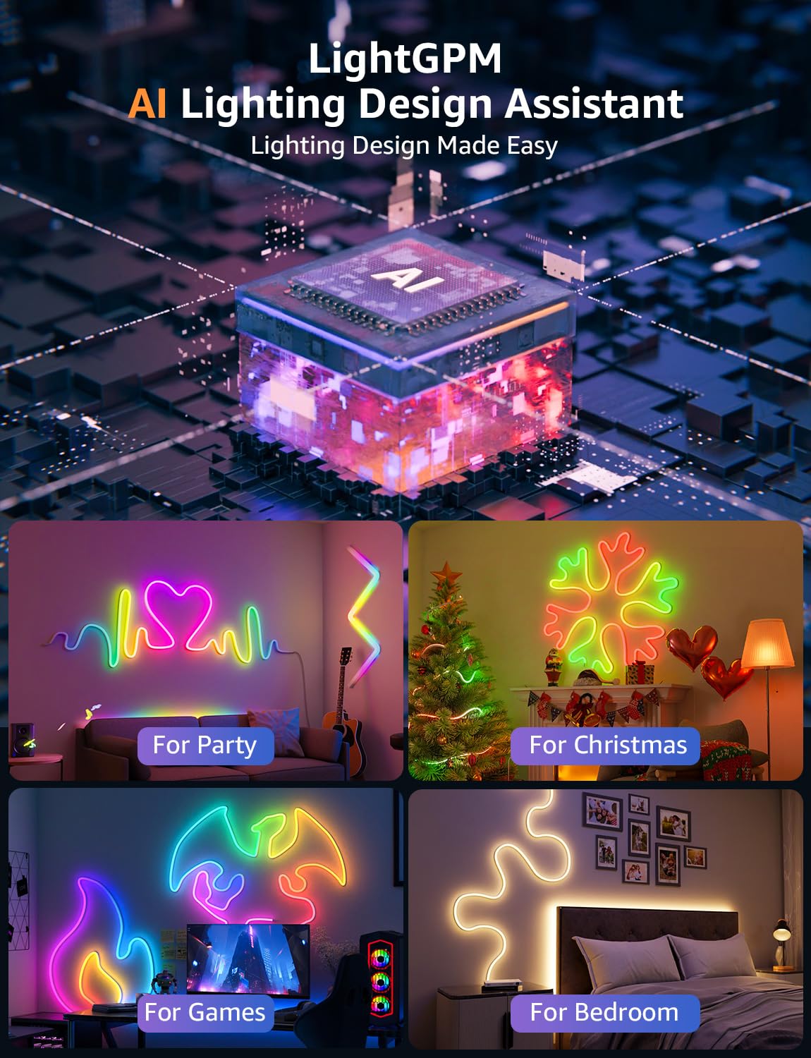 Lepro N1 AI rope lights use photo-to-vibe to set mood.