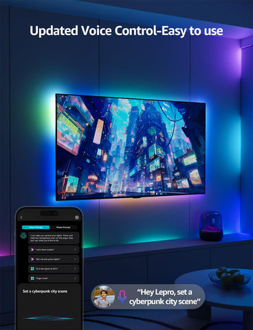Lepro S1 AI LED strip lights color-segment DIY for per-zone customization