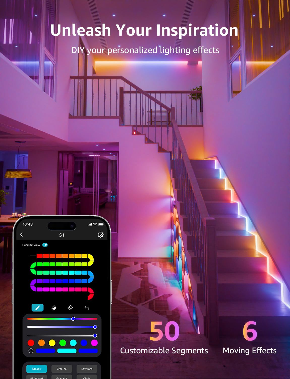 Lepro S1 AI LED strip lights include mounting hardware for secure installation