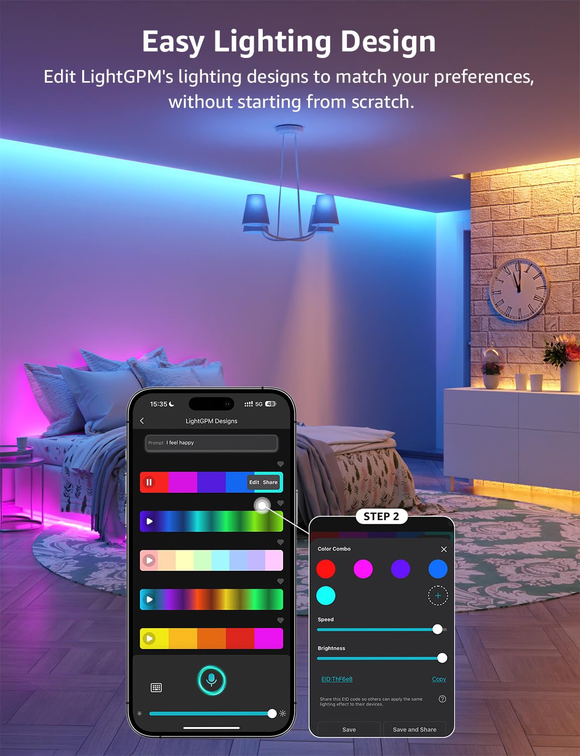Lepro SE1 voice-controlled lighting using Alexa or Google Assistant.