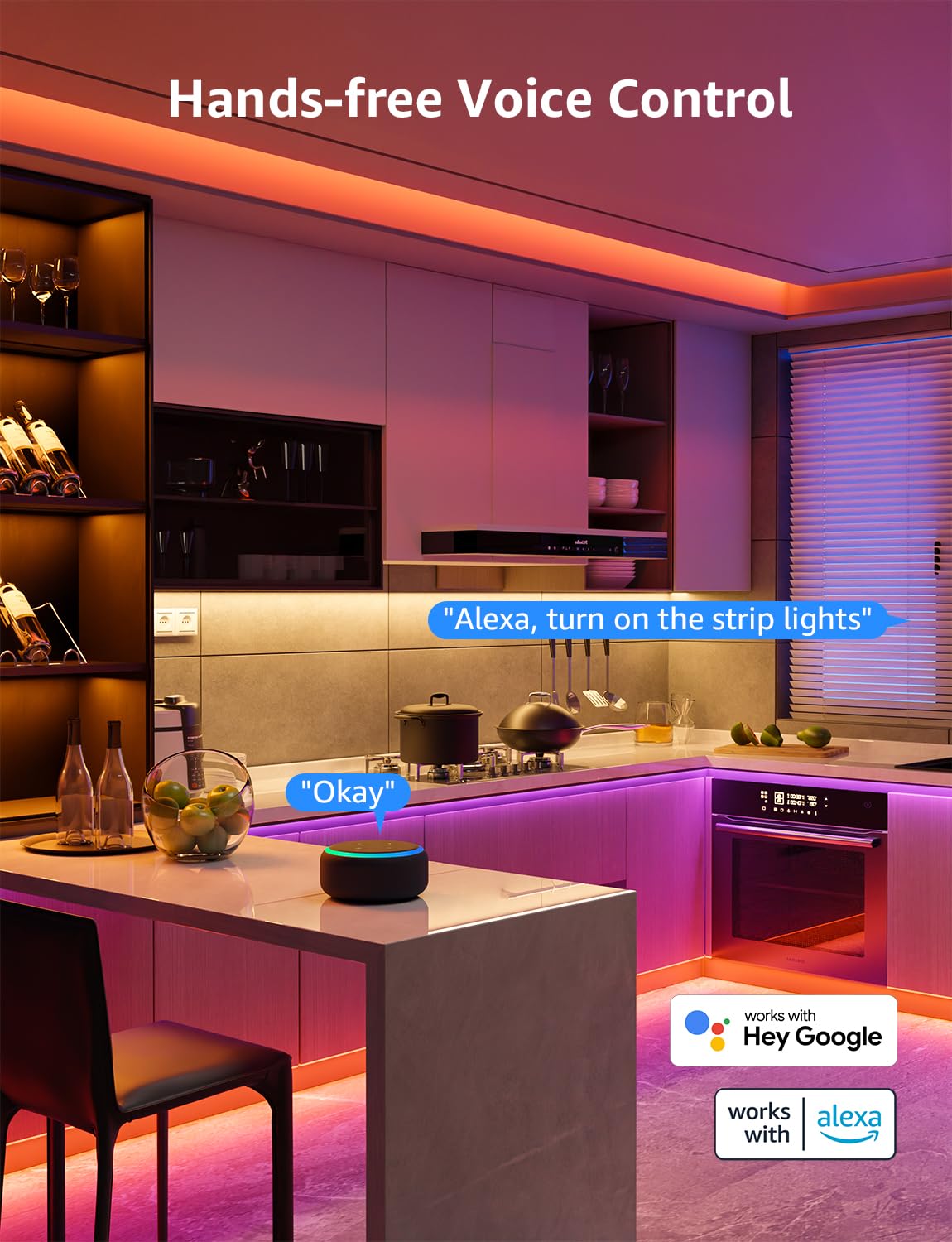 Lepro SE1 LED strip creates party lighting with color shifts.