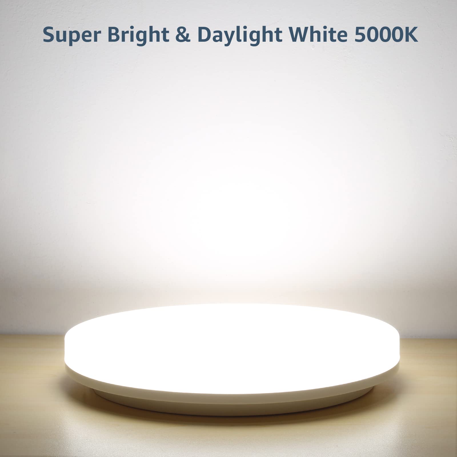 Slim-profile Lepro ceiling light blends with low or sloped ceilings.
