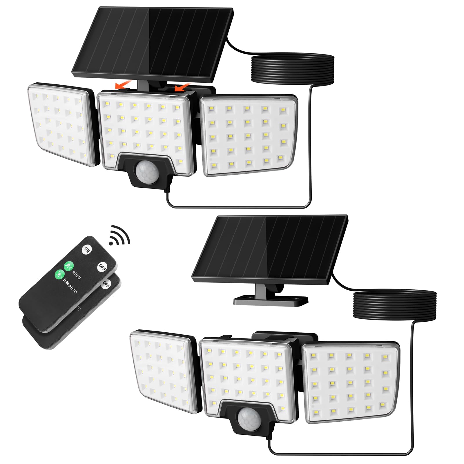 Lepro solar security light with 2-in-1 design for flexible integrated or separated setup