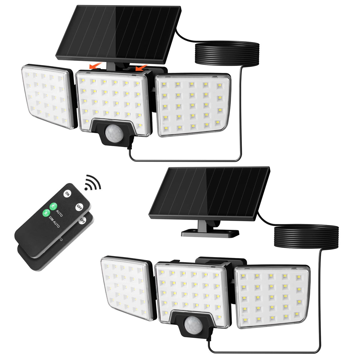 Lepro solar security light with 2-in-1 design for flexible integrated or separated setup