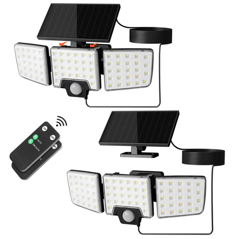Lepro solar security light with 2-in-1 design for flexible integrated or separated setup