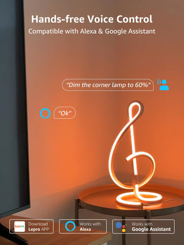 Lepro TB2 voice setup guides lighting mood instantly