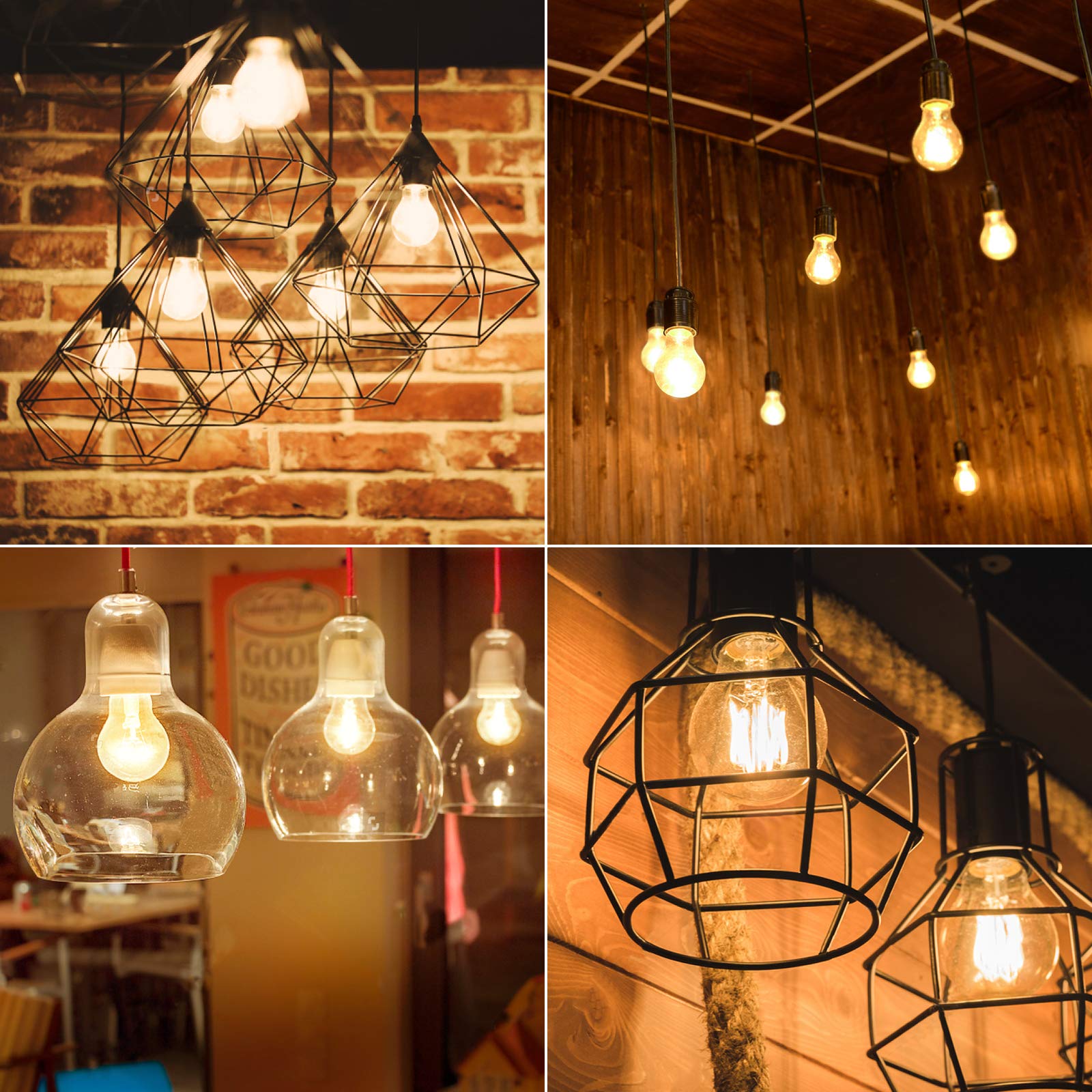 Lepro Vintage LED Bulbs suited for exposed fixtures and decorative lighting.