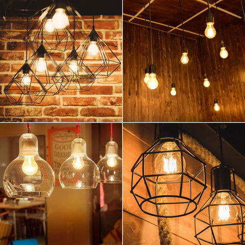 Lepro Vintage LED Bulbs suited for exposed fixtures and decorative lighting.