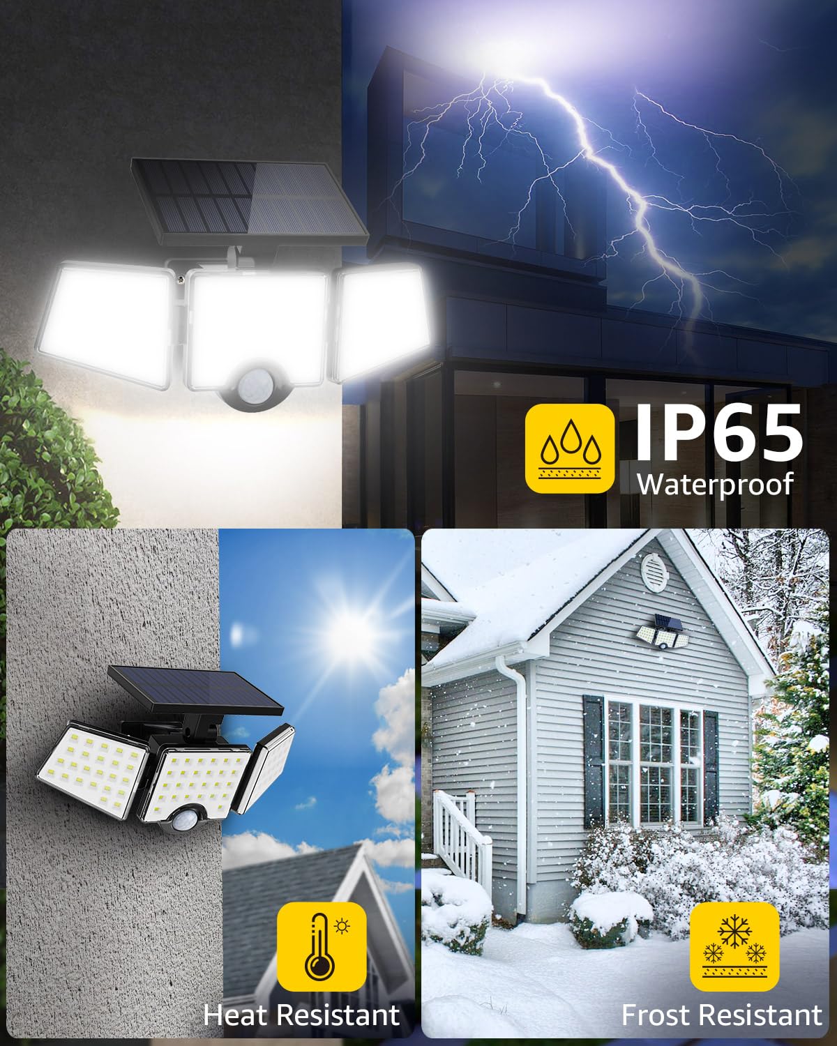 Lepro WL4000 IP65 waterproof design withstands rain and dust.