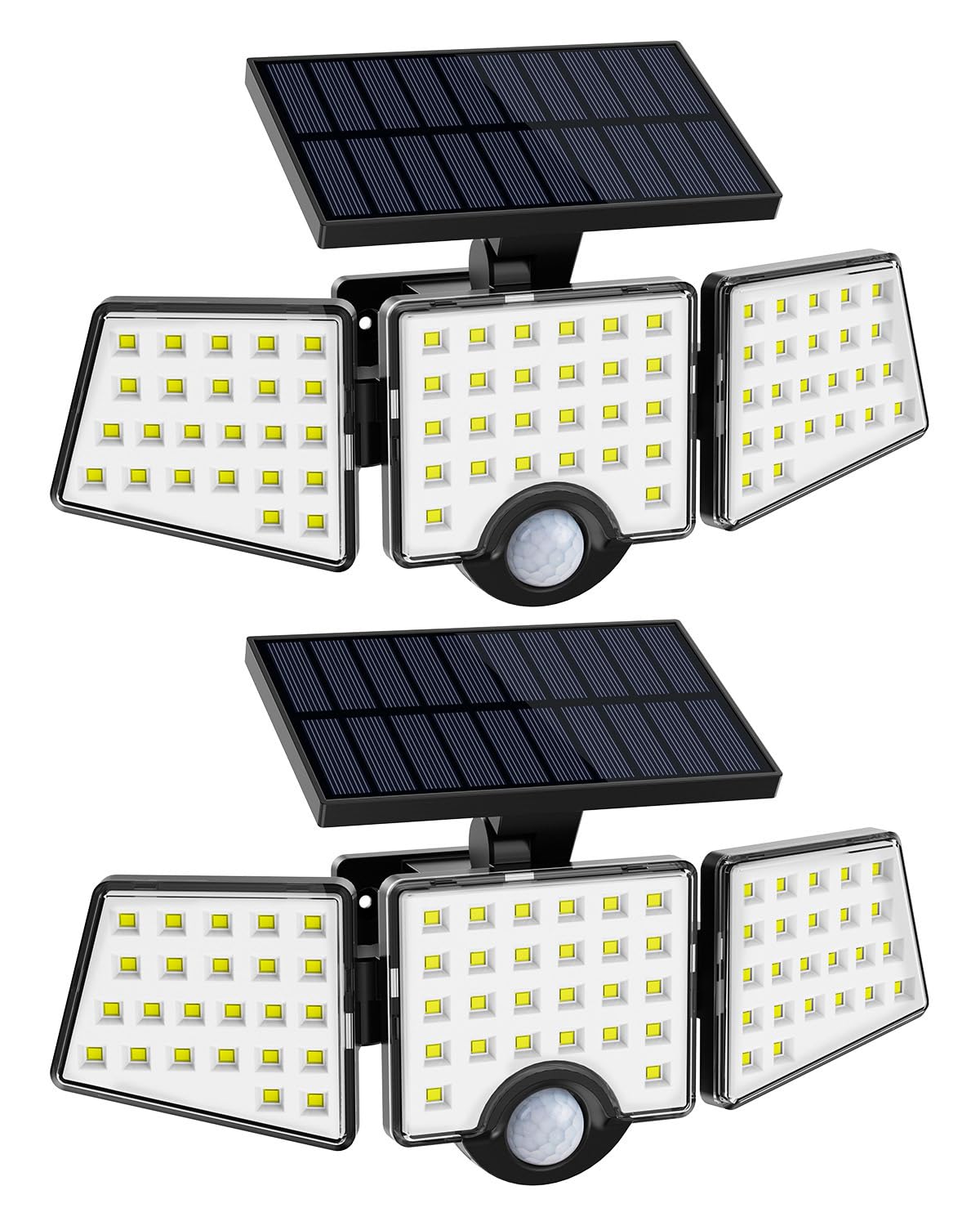 Lepro WL4000 outdoor solar light front view, bright yard illumination