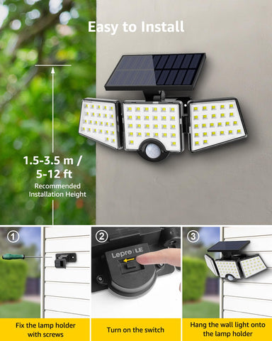 Lepro WL4000 solar-powered charging reduces energy use.
