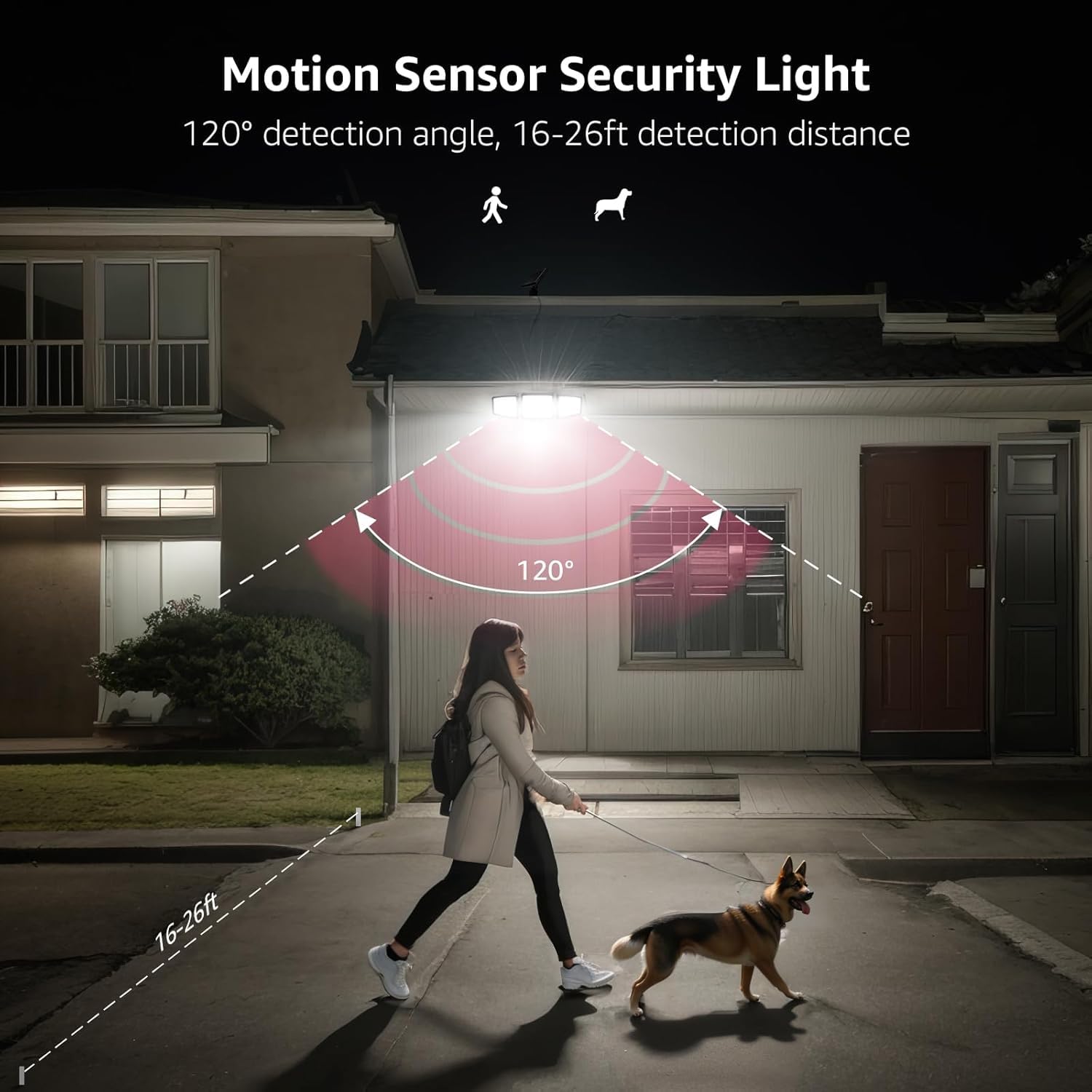Lepro WL5000 1000lm brightness gives clear nighttime visibility.