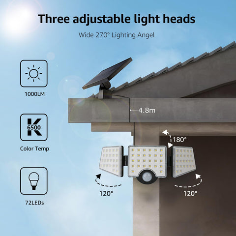 Lepro WL5000 270-degree coverage lights large outdoor areas efficiently.