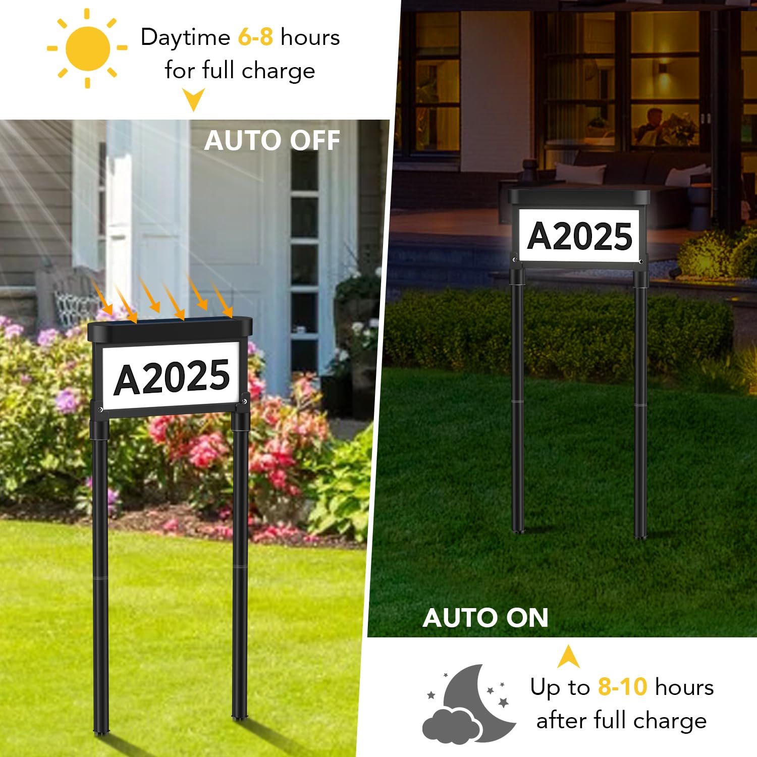 Lepwings address sign installation with mailbox mount and ground stakes for quick setup