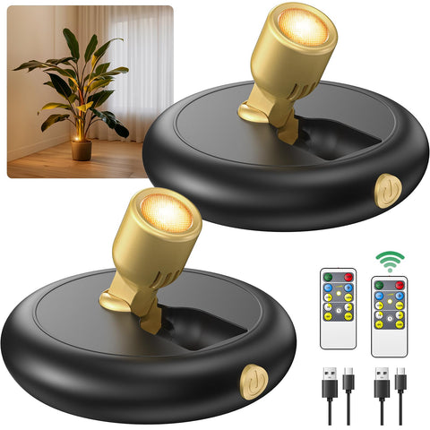 Ler0ktr Rechargeable LED Spotlight front view for warm ambient display lighting.