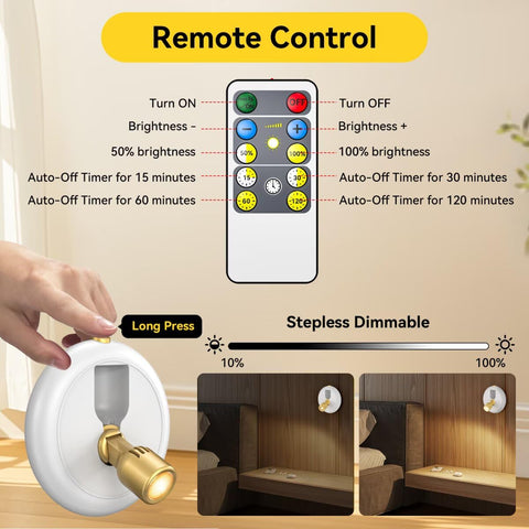 Ler0ktr spotlight head rotates 350° for versatile lighting angles.