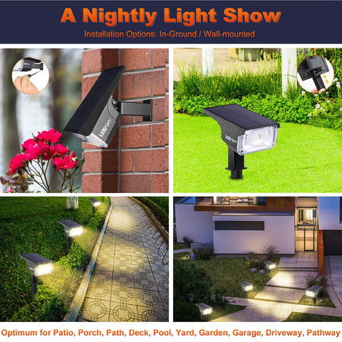LEREKAM 40-LED array delivers bright coverage for larger landscapes.