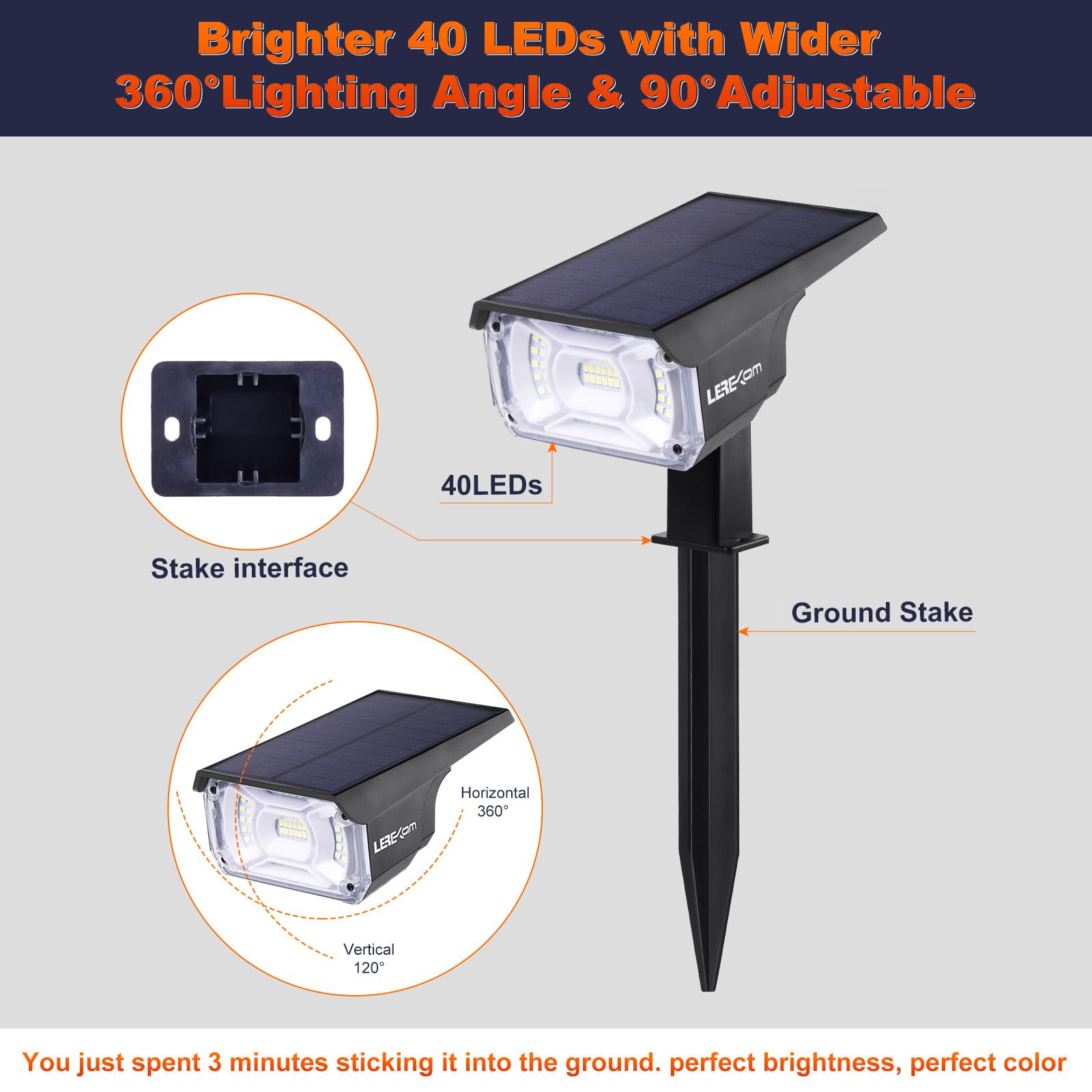 LEREKAM dusk-to-dawn automatic operation provides hands-free exterior lighting.