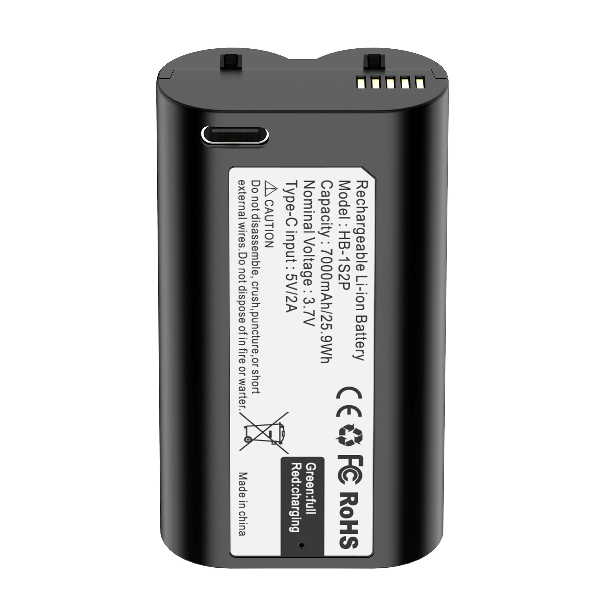 Lesaps 7000mAh battery for myQ keypad, front view showing long-lasting power.