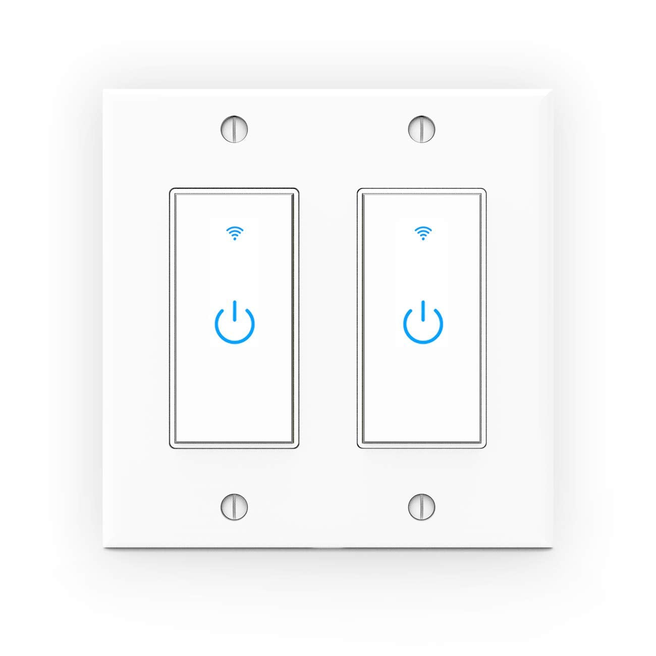 Lesim WiFi light switch 2-gang touch panel for quick on/off control