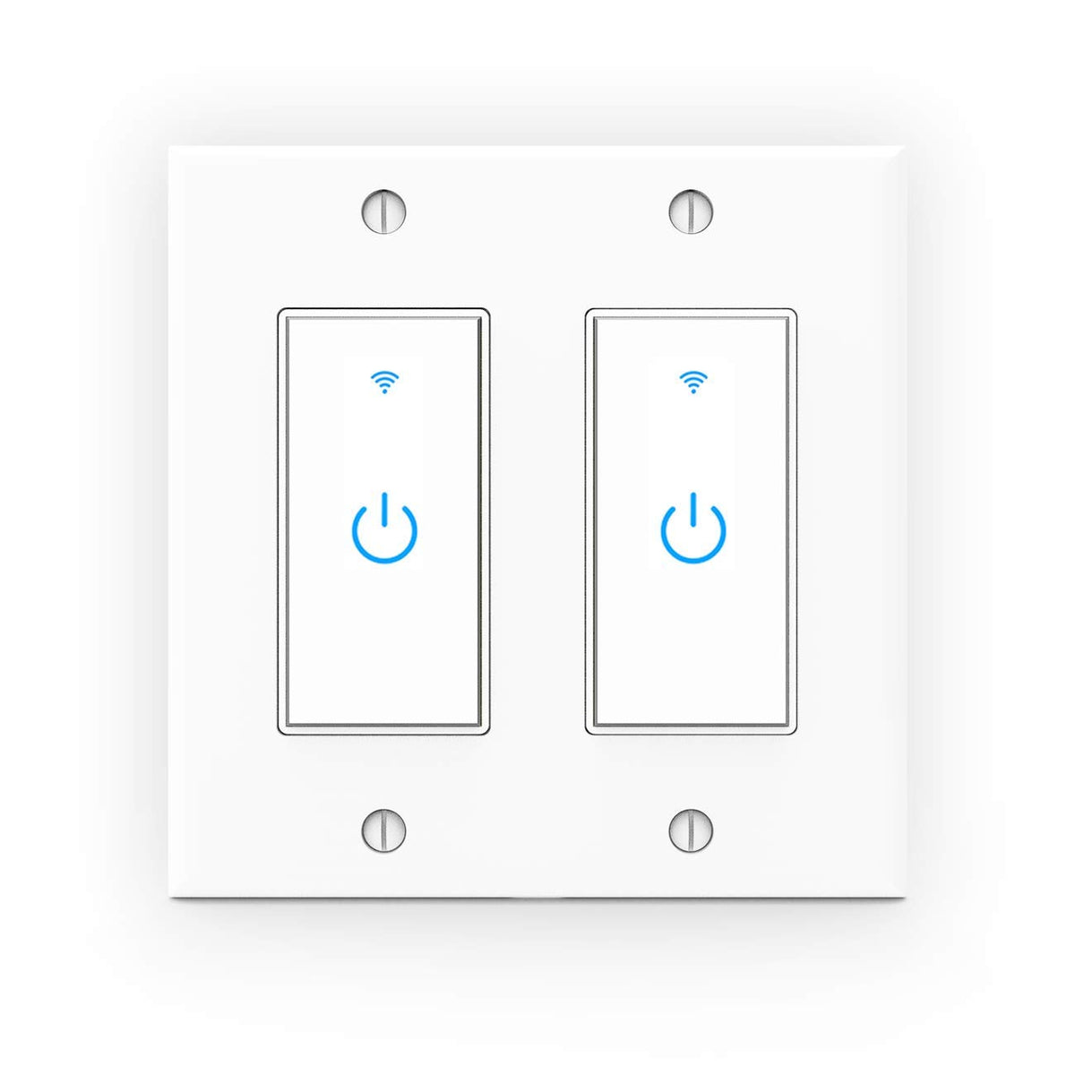Lesim WiFi light switch 2-gang touch panel for quick on/off control