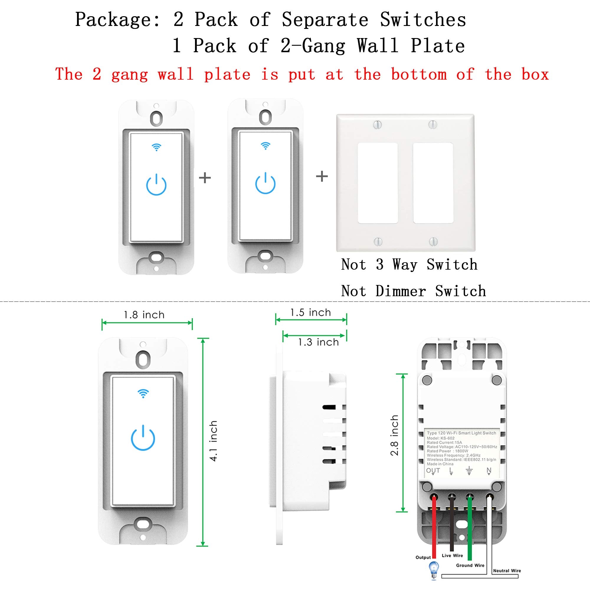 Lesim installation notes showing neutral wire requirement