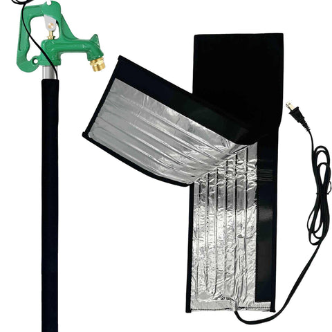 Lesimnky water pipe heat blanket on a pipe for winter protection