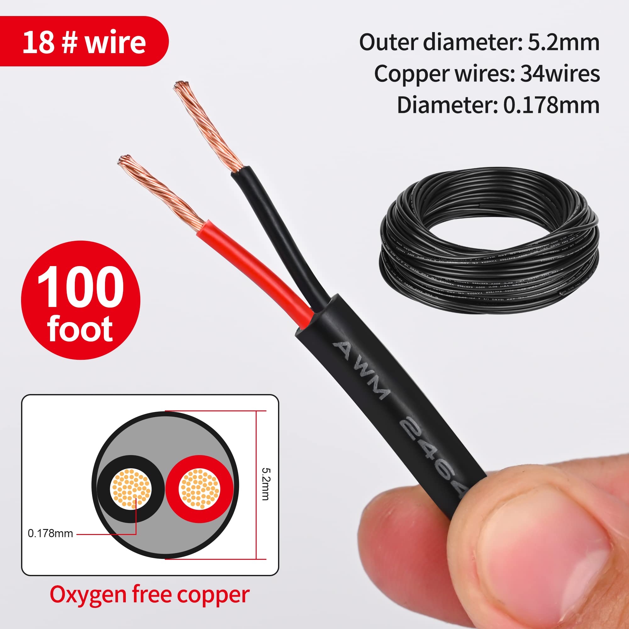 Lesnlok two-conductor extension cord enables easy, flexible wiring for vehicles and installations.