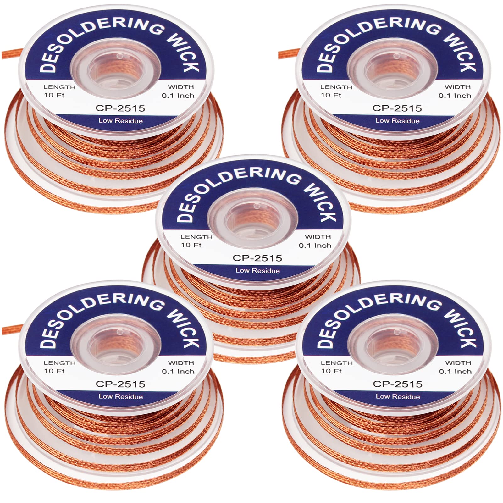 Lesnow Solder Wicks braid closeup highlights copper weave that enables precise solder removal