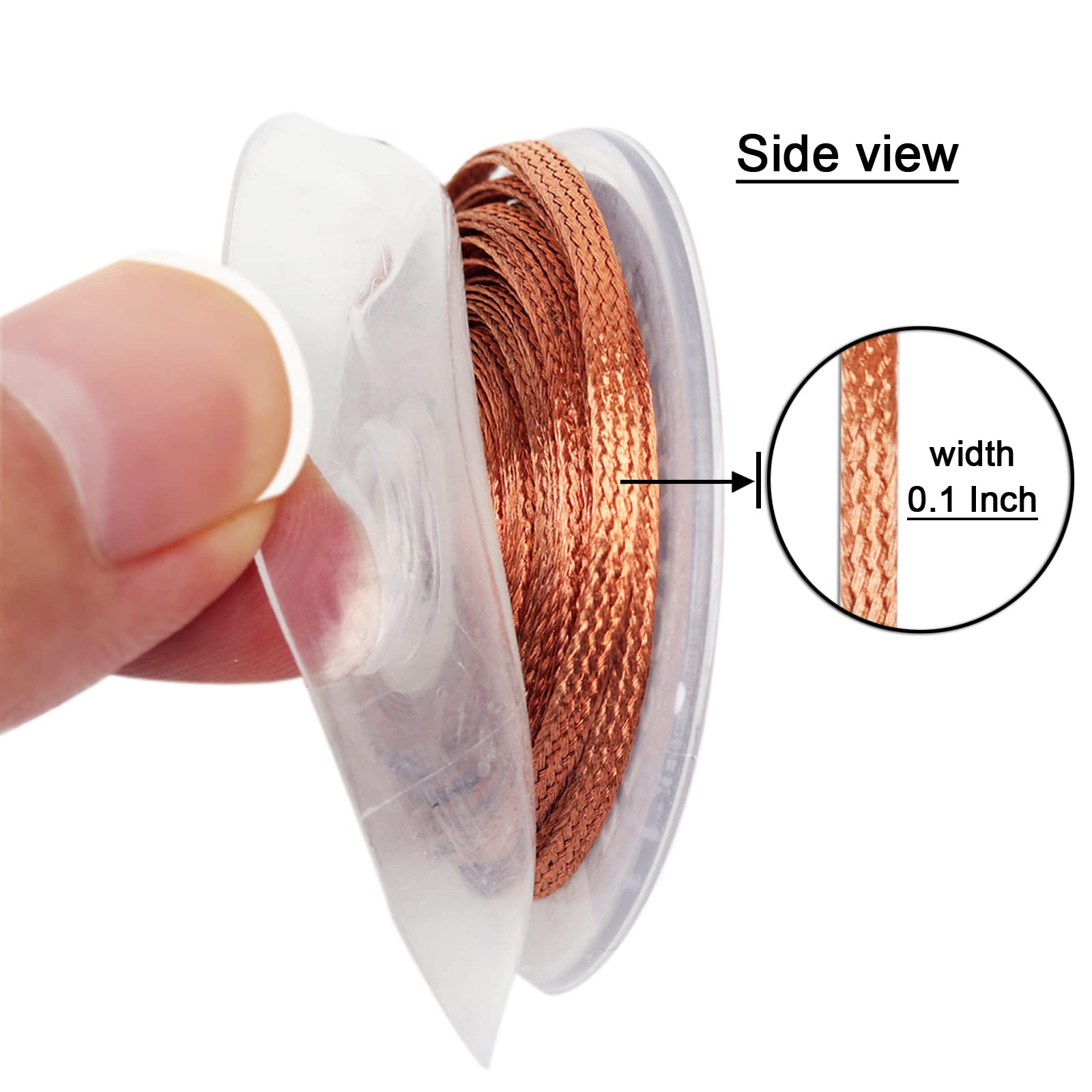 Lesnow Solder Wicks no-clean braided wick detail shows copper weave for efficient solder absorption