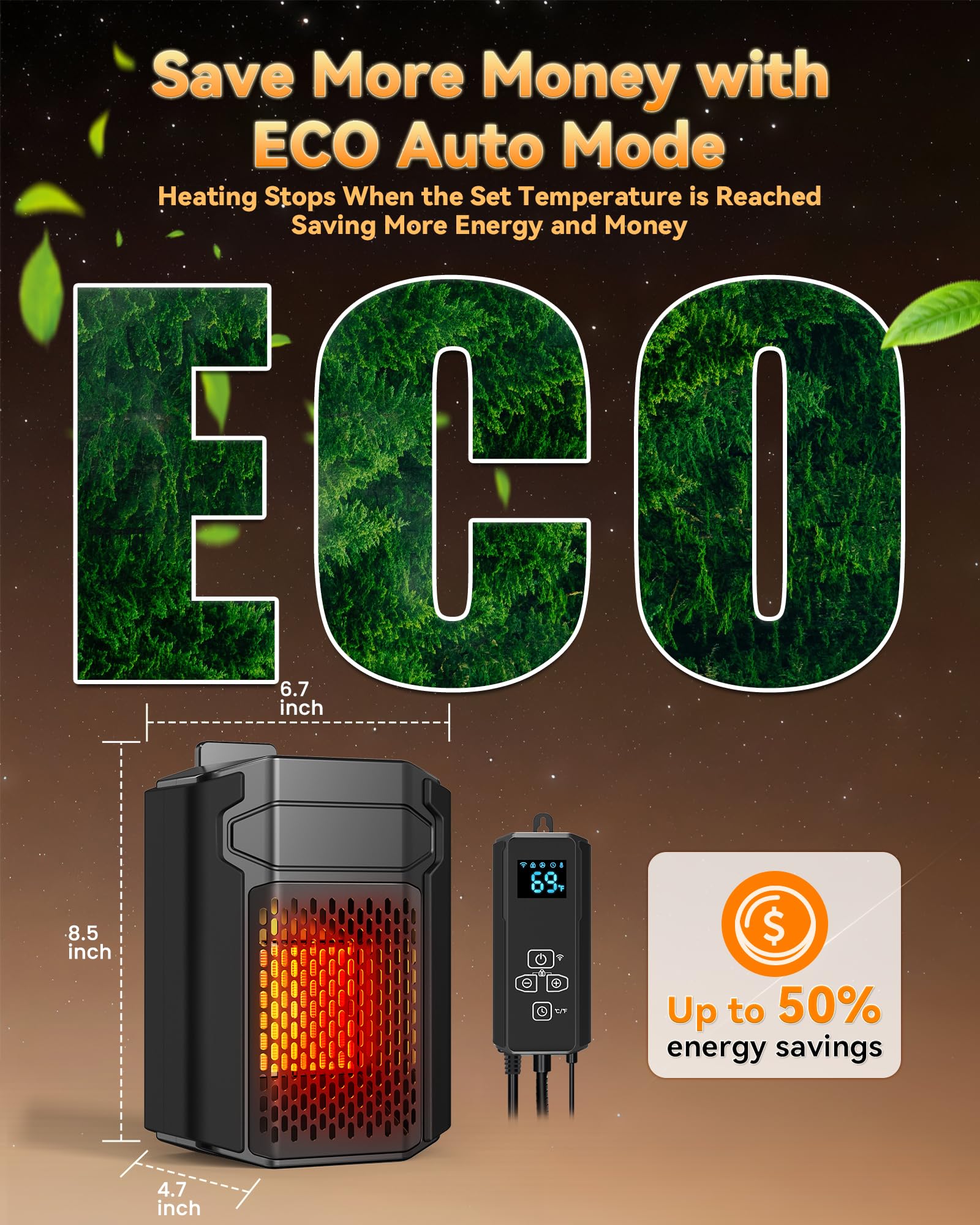 Lesotc heater warms spaces up to 150 cu ft quickly